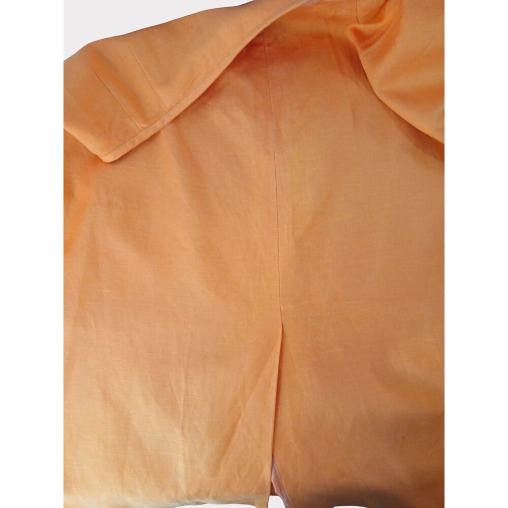 Kasper Womens Orange Pencil Skirt Size 18 Linen Blend Lining Back Zip - Picture 7 of 7